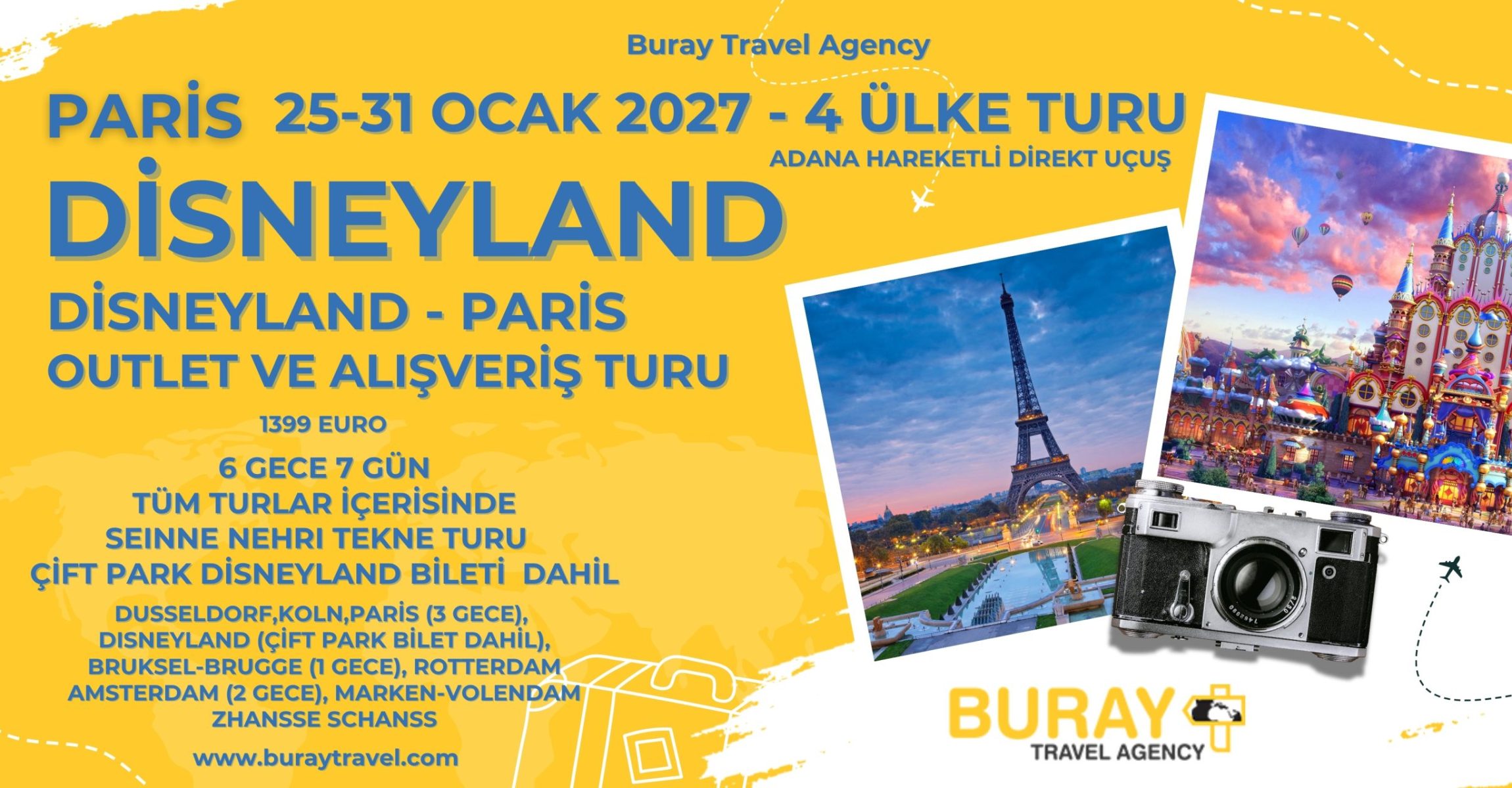 paris disneyland turu 4 ülke