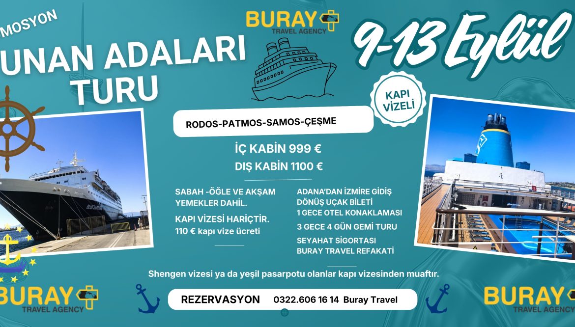 YUNAN ADALARI TURU